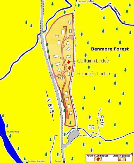 Pucks Glen Lodges Map Pucks Glen Lodges Map